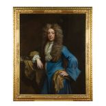 JOHN CLOSTERMAN (GERMAN 1660-1711) THREE QUARTER LENGTH PORTRAIT OF JOHN PACKER (1660-1771) in blue