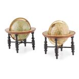 PAIR OF SIX-INCH TERRESTIAL AND CELESTIAL JOHNSTON'S TABLE GLOBES LATE 19TH CENTURY