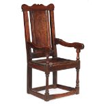 SCOTTISH PROVINCIAL OAK ARMCHAIR EARLY 18TH CENTURY