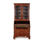 GEORGE II WALNUT BUREAU BOOKCASE 18TH CENTURY