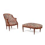 FRENCH LOUIS XVI STYLE MAHOGANY AND PARCEL GILT MOUNTED DUCHESSE BRISÉE LATE 19TH CENTURY