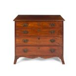 GEORGE III MAHOGANY CHEST OF DRAWERS LATE 18TH CENTURY