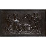 PAIR OF CLASSICAL BRONZE RELIEF PLAQUES LATE 19TH/ EARLY 20TH CENTURY