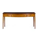 GEORGE III MAHOGANY SERPENTINE SERVING TABLE LATE 18TH CENTURY