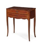 LOUIS XV STYLE FRENCH KINGWOOD AND MAHOGANY POUDREUSE LATE 19TH CENTURY