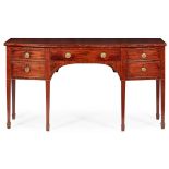 GEORGE III MAHOGANY BOWFRONT SIDEBOARD LATE 18TH CENTURY