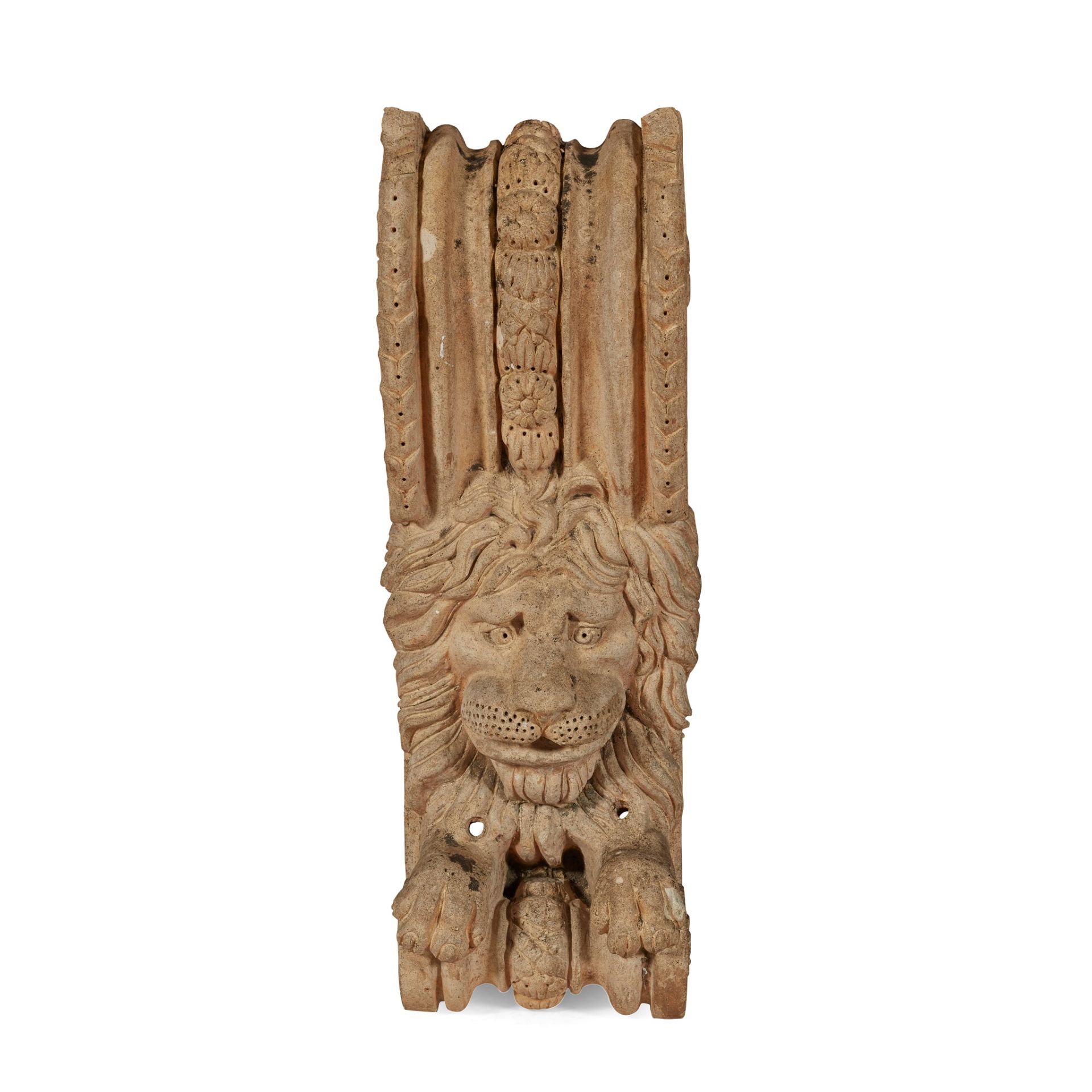 NEAR PAIR OF TERRACOTTA CORBELS, POSSIBLY DOULTON 19TH CENTURY - Image 2 of 4