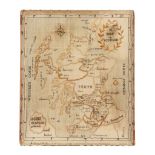 SCOTTISH NEEDLEWORK MAP SAMPLER LATE 18TH/ EARLY 19TH CENTURY