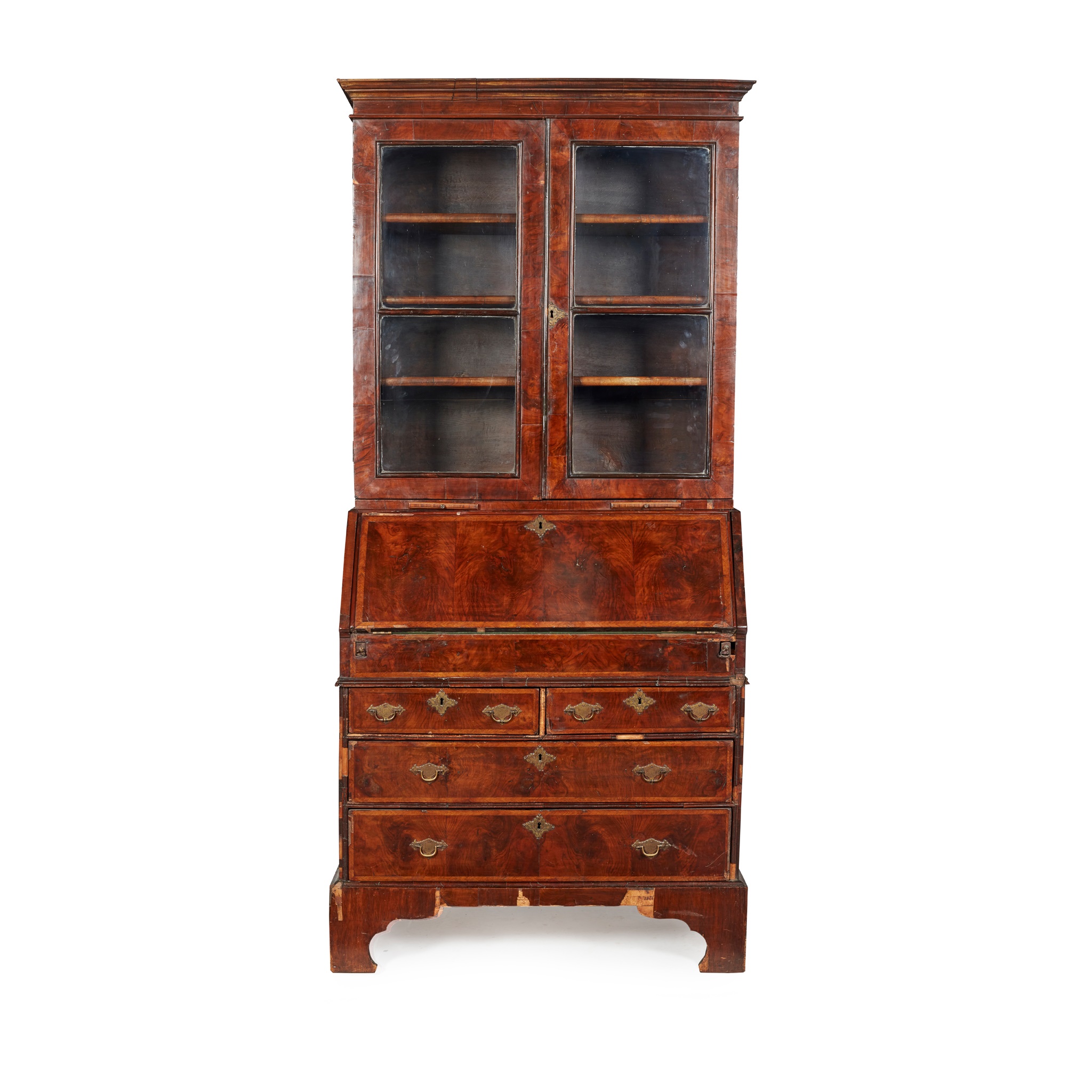 GEORGE II WALNUT BUREAU BOOKCASE 18TH CENTURY - Image 2 of 2