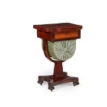 Y WILLIAM IV ROSEWOOD WORK TABLE EARLY 19TH CENTURY