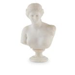 WHITE MARBLE BUST OF THE VENUS DE MILO, AFTER THE ANTIQUE 19TH CENTURY