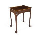 GEORGE II MAHOGANY BRASS MOUNTED TEA TABLE 18TH CENTURY