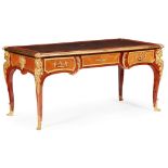 LOUIS XV STYLE KINGWOOD AND AMARANTH BUREAU PLAT MID 20TH CENTURY