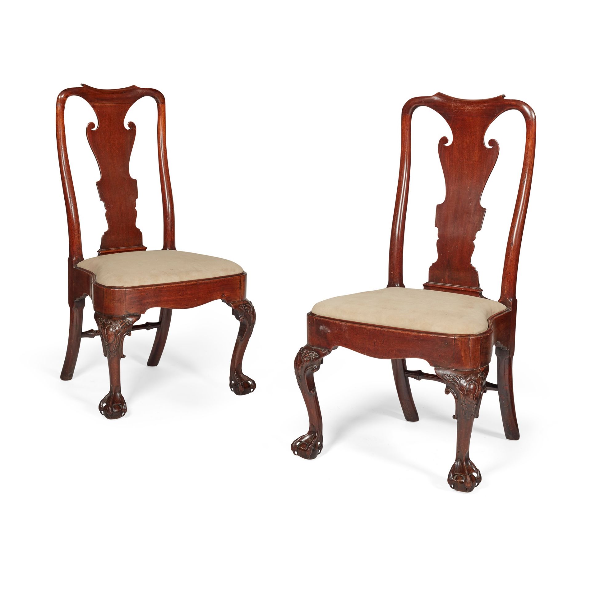 PAIR OF GEORGE II MAHOGANY SIDE CHAIRS 2ND QUARTER 18TH CENTURY