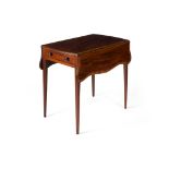 GEORGE III MAHOGANY AND KINGWOOD PEMBROKE TABLE LATE 18TH CENTURY