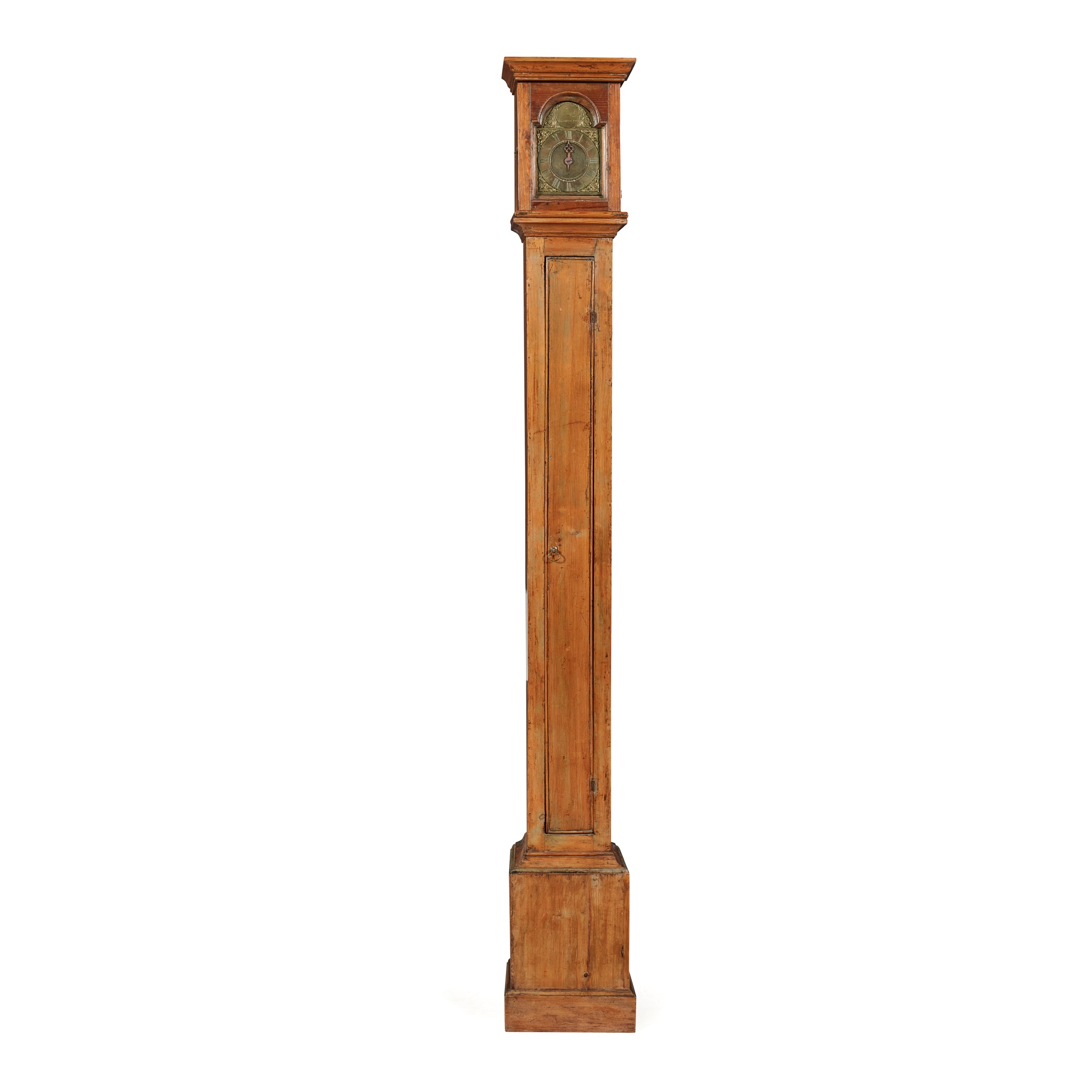 PINE NARROW LONGCASED LANTERN CLOCK, JOHN STARTBRIDGE, LYMINGTON 19TH CENTURY