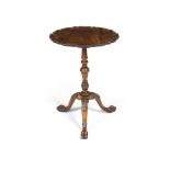 GEORGE II MAHOGANY PIECRUST TRIPOD TABLE MID 18TH CENTURY