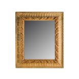 BAROQUE STYLE CARVED PINE AND LIMEWOOD MIRROR 19TH CENTURY