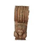 NEAR PAIR OF TERRACOTTA CORBELS, POSSIBLY DOULTON 19TH CENTURY