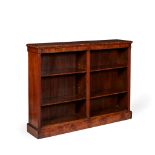 VICTORIAN WALNUT OPEN BOOKCASE 19TH CENTURY