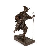LARGE CONTINENTAL BRONZE FIGURE OF A TURK LATE 19TH/ EARLY 20TH CENTURY