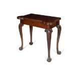 GEORGE II MAHOGANY CARD TABLE MID 18TH CENTURY