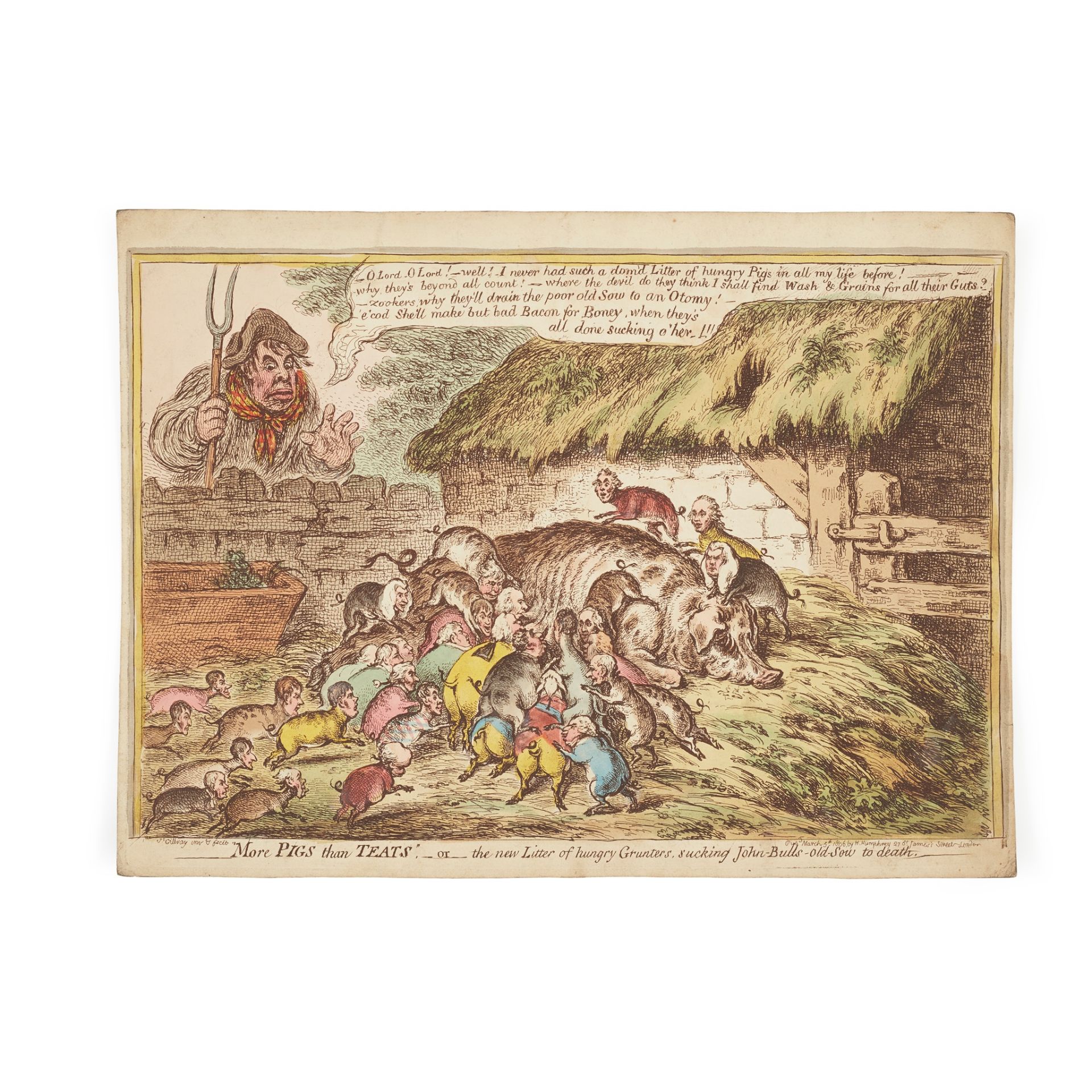 COLLECTION OF SATIRICAL ENGRAVINGS, JAMES GILLRAY AND OTHERS EARLY 19TH CENTURY - Image 2 of 14