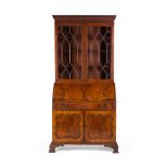 GEORGE III MAHOGANY BUREAU BOOKCASE 18TH CENTURY