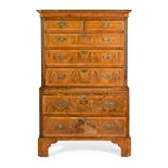GEORGE II WALNUT CHEST-ON-CHEST EARLY 18TH CENTURY