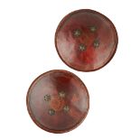 PAIR OF INDIAN HARDENED LEATHER SHIELDS (DHALS)