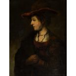 AFTER REMBRANDT PORTRAIT OF SASKIA VAN UYLENBURGH THE ARTIST'S WIFE