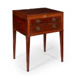 GEORGE III MAHOGANY AND SATINWOOD DRESSING TABLE LATE 18TH CENTURY