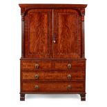 SCOTTISH REGENCY MAHOGANY PRESS CUPBOARD EARLY 19TH CENTURY