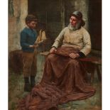 EDWIN HARRIS (BRITISH 1855-1906) THE MODEL YACHT