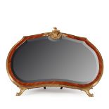LOUIS XV STYLE KINGWOOD AND ORMOLU EASEL TABLE MIRROR LATE 19TH CENTURY