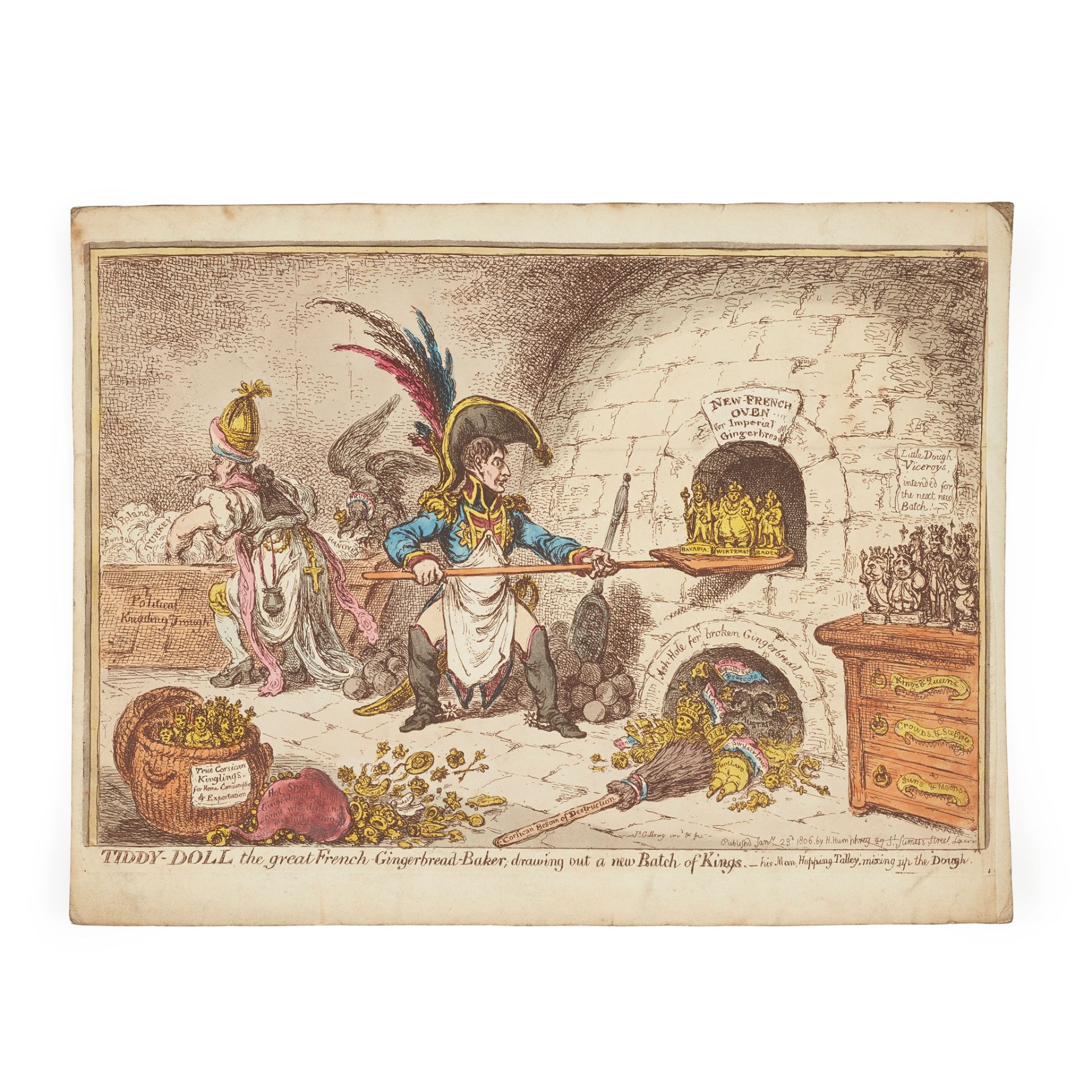COLLECTION OF SATIRICAL ENGRAVINGS, JAMES GILLRAY AND OTHERS EARLY 19TH CENTURY