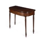 LATE GEORGE III MAHOGANY TEA TABLE, IN THE MANNER OF GILLOWS EARLY 19TH CENTURY