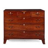 Y GEORGE III MAHOGANY CHEST OF DRAWERS EARLY 19TH CENTURY