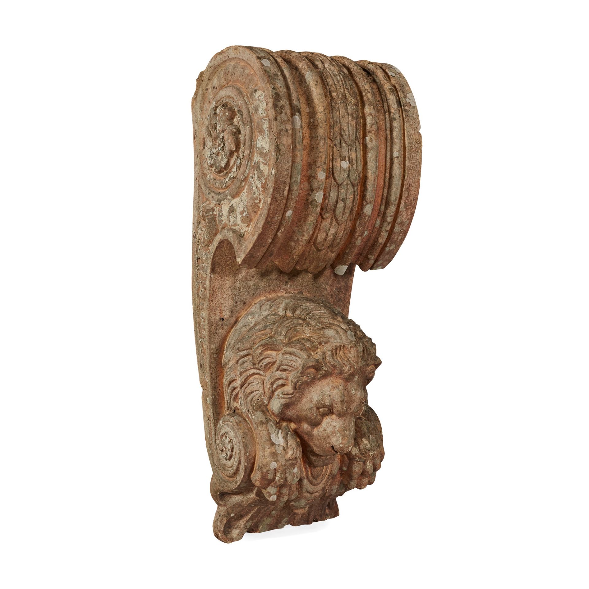 NEAR PAIR OF TERRACOTTA CORBELS, POSSIBLY DOULTON 19TH CENTURY - Image 4 of 4
