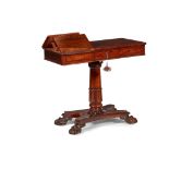 Y GEORGE IV ROSEWOOD READING TABLE EARLY 19TH CENTURY