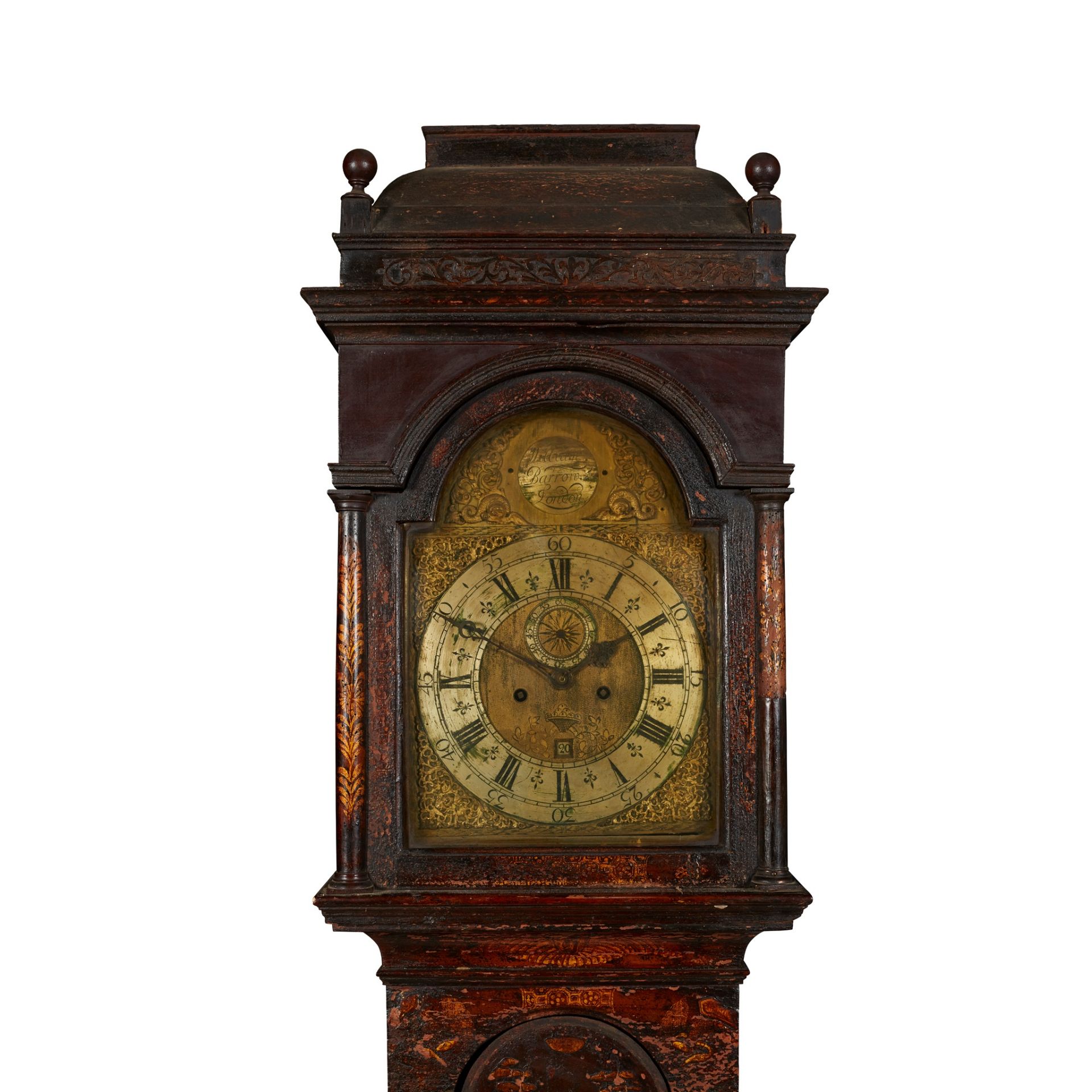 GEORGE III BLACK JAPANNED LONGCASE CLOCK, BY WILLIAM BARON, LONDON MID 18TH CENTURY - Image 2 of 2