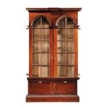 LATE GEORGE II MAHOGANY LIBRARY BOOKCASE MID 18TH CENTURY