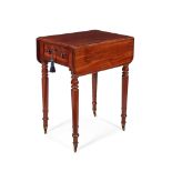 WILLIAM IV MAHOGANY DROP-LEAF WORK TABLE 19TH CENTURY