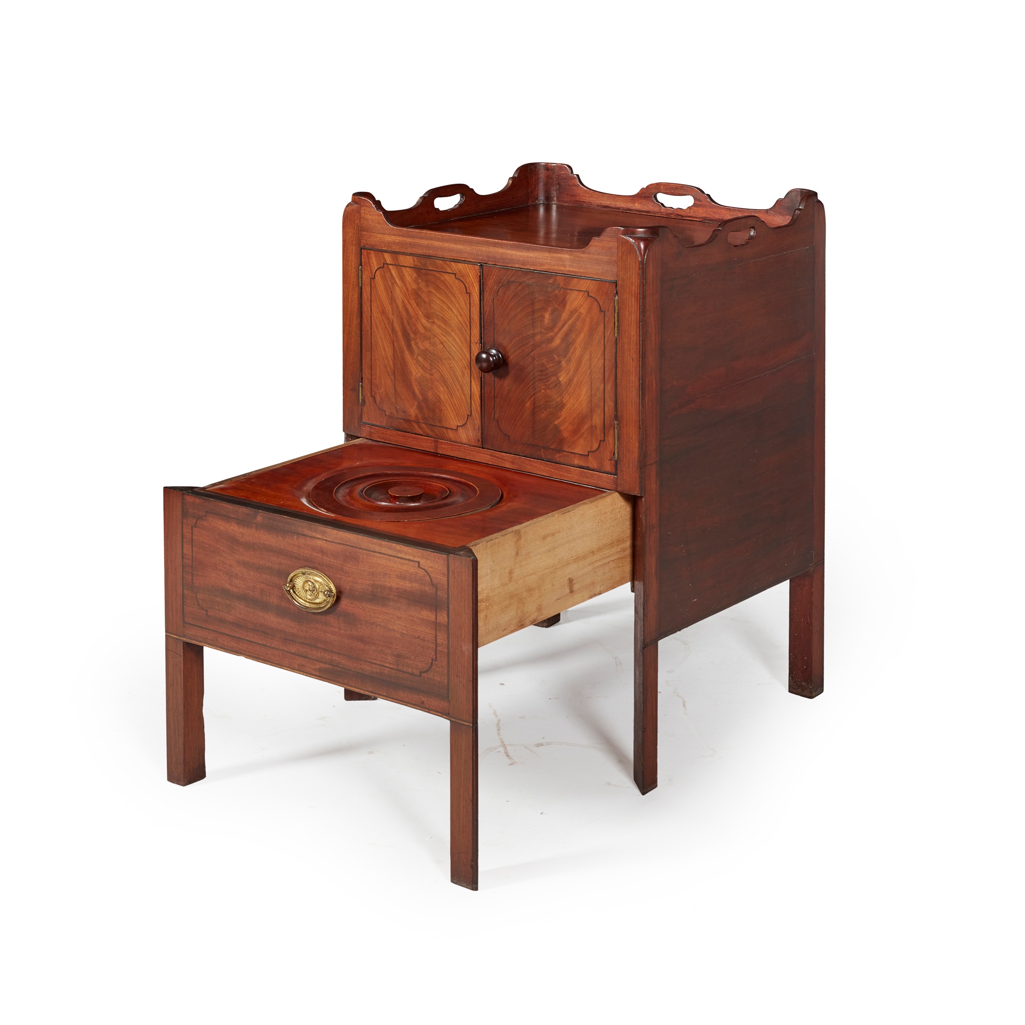 GEORGE III MAHOGANY BEDSIDE COMMODE 18TH CENTURY - Image 2 of 2