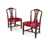 PAIR OF GEORGE III MAHOGANY SIDE CHAIRS 18TH CENTURY