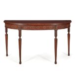 GEORGIAN STYLE MAHOGANY DEMI-LUNE SIDE TABLE LATE 19TH CENTURY