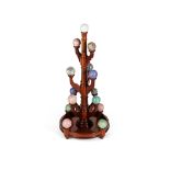 EARLY VICTORIAN MAHOGANY CARPET BALLS STAND MID 19TH CENTURY