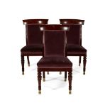 THREE WILLIAM IV STYLE MAHOGANY DINING CHAIRS 20TH CENTURY