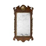 GEORGE I WALNUT AND GILTWOOD MIRROR EARLY 18TH CENTURY