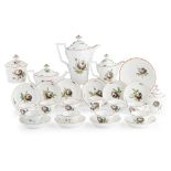 MEISSEN MARCOLINI PART TEA AND COFFEE SERVICE EARLY 19TH CENTURY